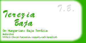 terezia baja business card